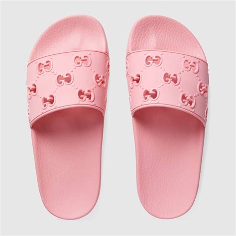 gucci slide pink rubber|Gucci slides pink tiger.